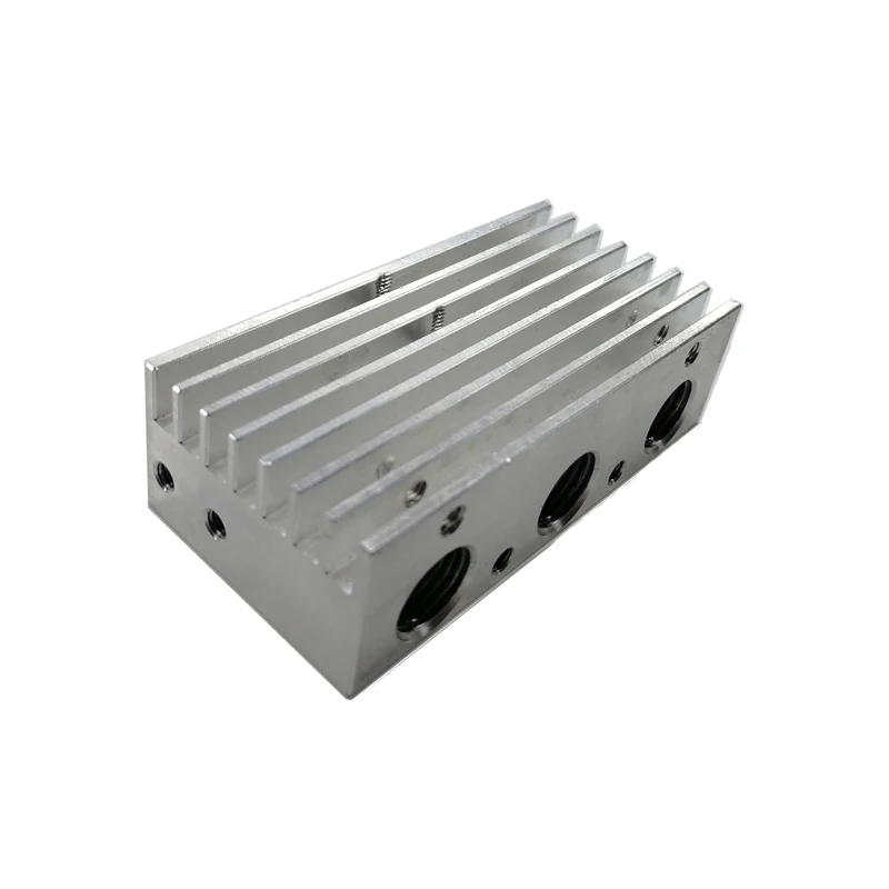 Three nozzle hotend heatsink Metal DIY Three-color heatsink 3D printer accessories
Three nozzle hotend heatsink Metal DIY Three-color heatsink 3D printer accessories