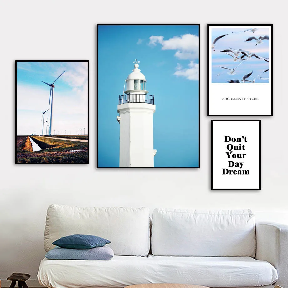 Lighthouse Bird Windmill Dream Landscape Wall Art Canvas Painting Nordic Posters And Prints Wall Pictures For Living Room Decor
Lighthouse Bird Windmill Dream Landscape Wall Art Canvas Painting Nordic Posters And Prints Wall Pictures For Living Room Decor