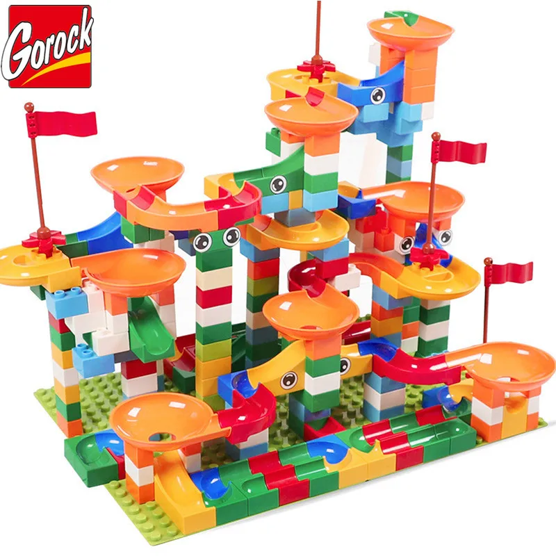 74-296PCS Marble Race Run Maze Ball Track LegoING Duplo Big Size Building Blocks Sets Funnel Slide Bricks Kids Eduational Toys
74-296PCS Marble Race Run Maze Ball Track LegoING Duplo Big Size Building Blocks Sets Funnel Slide Bricks Kids Eduational Toys
