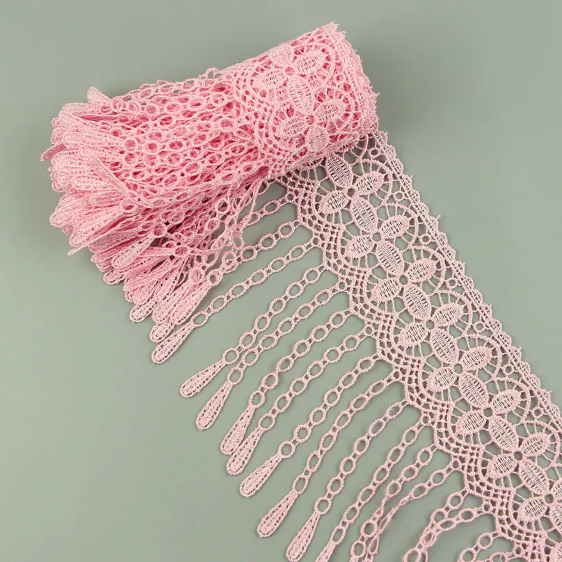 2Yds Hot Sale Pink Tassel Venice Lace Trim Polyester Sewing Costume Craft Applique S10172S
2Yds Hot Sale Pink Tassel Venice Lace Trim Polyester Sewing Costume Craft Applique S10172S