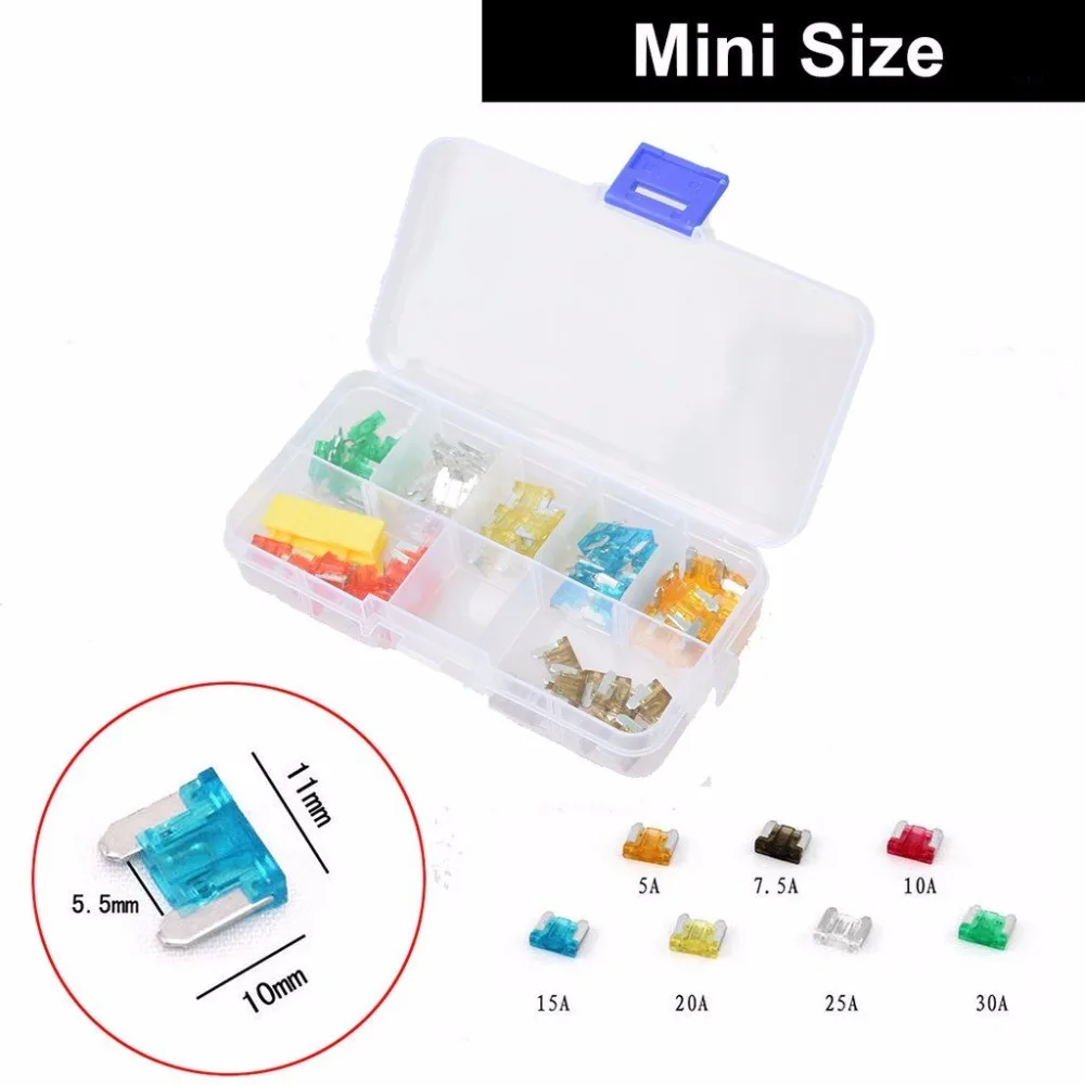 Auto Mini Size Blade Fuse 70pcs 5A 7.5A 10A 15A 20A 25A 30A Assortment Set for Car Truck Motor ATM Box Add-A-Circuit Fuse Holder
Auto Mini Size Blade Fuse 70pcs 5A 7.5A 10A 15A 20A 25A 30A Assortment Set for Car Truck Motor ATM Box Add-A-Circuit Fuse Holder