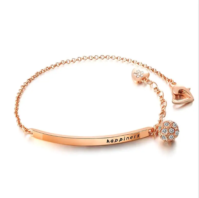 Explosive hot jewellery Simple letter chain bracelet Popular zircon rose gold jewelry
Explosive hot jewellery Simple letter chain bracelet Popular zircon rose gold jewelry