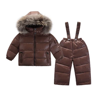 Russia winter Children Clothing Set -20 Degree Girls Down Jacket Coat + down Overalls Suit Boys Snowsuit 2-6 Years Kids Clothes
Russia winter Children Clothing Set -20 Degree Girls Down Jacket Coat + down Overalls Suit Boys Snowsuit 2-6 Years Kids Clothes