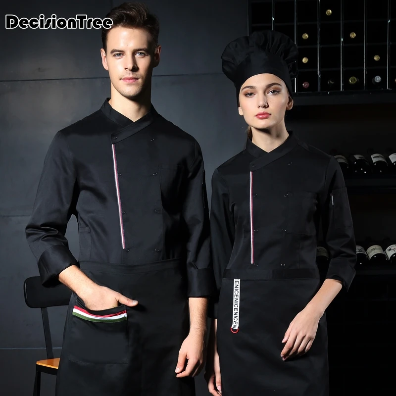 2019 unisex breathable chef jackets full sleeve breasted solid catering cafe bakery waiter work uniforms kitchen jacket
2019 unisex breathable chef jackets full sleeve breasted solid catering cafe bakery waiter work uniforms kitchen jacket
