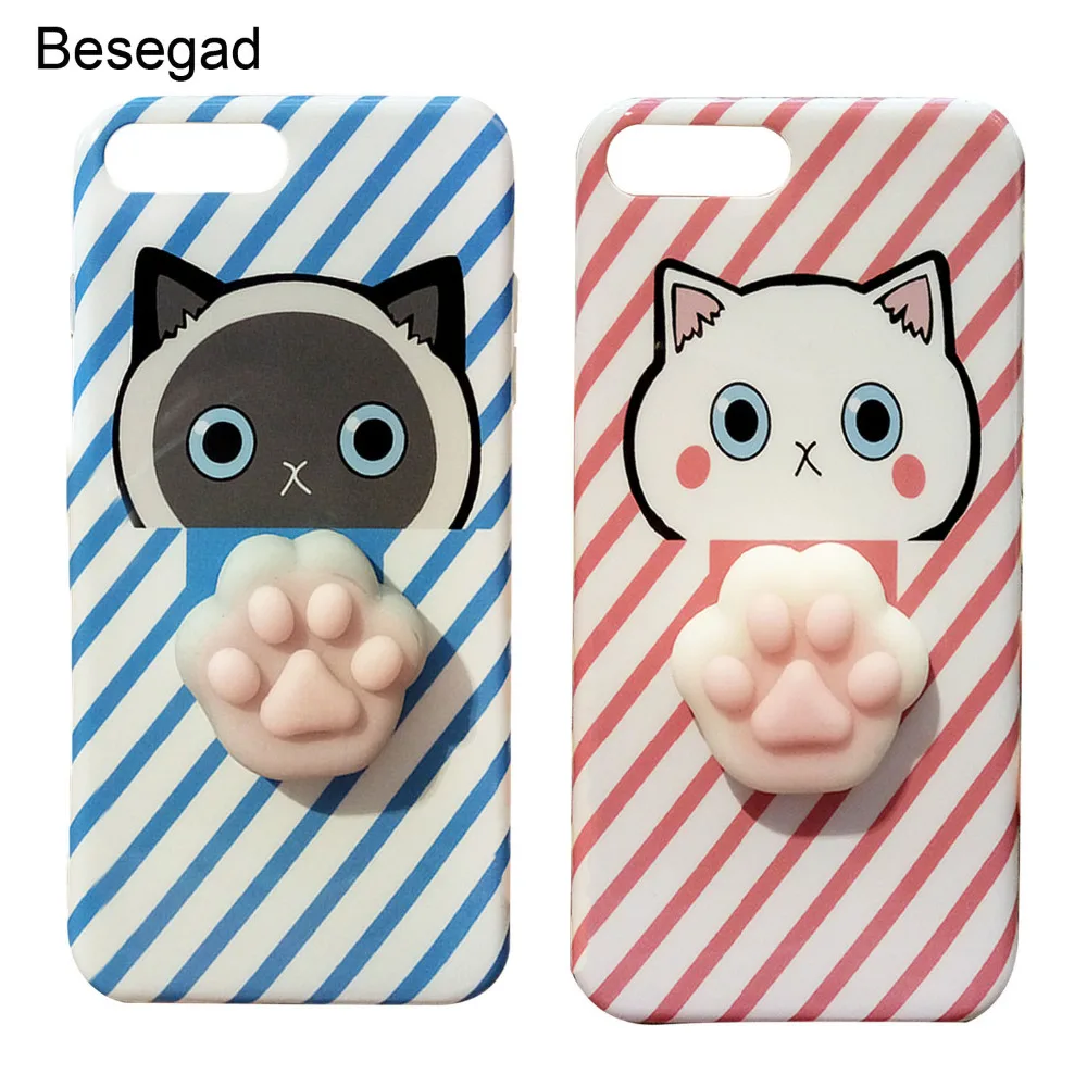 Besegad Cute 3D Cat Silicone AntiStress Squishy Slow Rising Protector Case Cover Skin Shell for Apple iPhone 6 6S S 7 7S 8 Plus
Besegad Cute 3D Cat Silicone AntiStress Squishy Slow Rising Protector Case Cover Skin Shell for Apple iPhone 6 6S S 7 7S 8 Plus