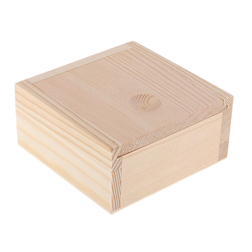 Natural Unpainted Wooden Storage Box, Jewelry Organizer, Wood Tea Chest Box, Push and Pull Cover 84x84x40mm
Natural Unpainted Wooden Storage Box, Jewelry Organizer, Wood Tea Chest Box, Push and Pull Cover 84x84x40mm