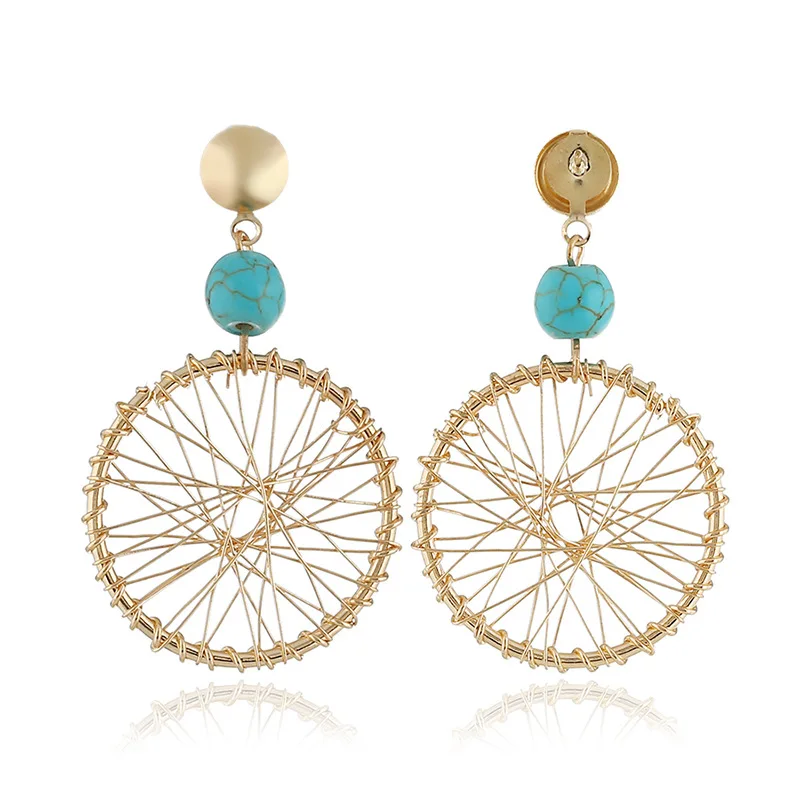 Fashion Nature Stone Round Geometric Earrings Dreamcatcher Drop Earrings for Women Imitation Pearl Brincos Oorbellen Jewelry
Fashion Nature Stone Round Geometric Earrings Dreamcatcher Drop Earrings for Women Imitation Pearl Brincos Oorbellen Jewelry