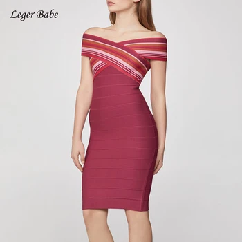 Sexy Bodycon Women's Bandage Dress Off Shoulder Striped Knee-Length Vestidos 2020 New Fashion Club Party Wear Dresses Summer
Sexy Bodycon Women's Bandage Dress Off Shoulder Striped Knee-Length Vestidos 2020 New Fashion Club Party Wear Dresses Summer