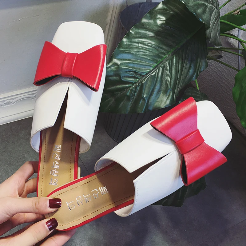 British Preppy Half Flast Sweet Womens Bowknot Beach Slip On Split Flat Slingbacks Slippers Lazy Dragged Lady Mixed Color Shoes
British Preppy Half Flast Sweet Womens Bowknot Beach Slip On Split Flat Slingbacks Slippers Lazy Dragged Lady Mixed Color Shoes