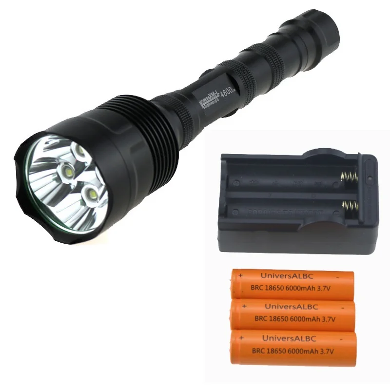 

TrustFire 4800 Lumen Tactical LED Flashlight Torch 4x Cree XM-L T6 LED Hunting Lanterna Lamp + 3x18650 Battery + Charger