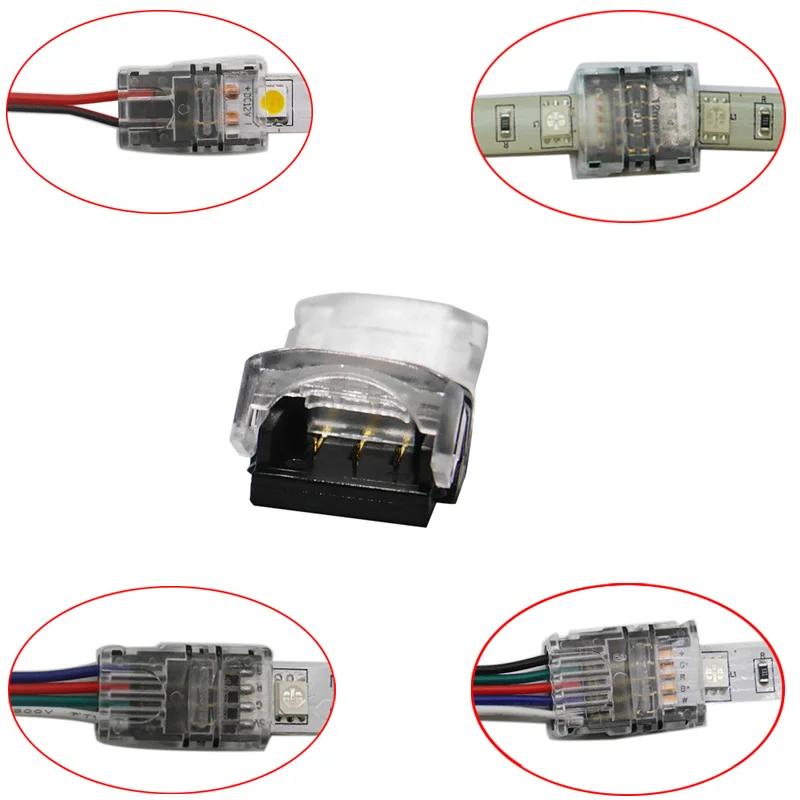 5~50pcs 2pin 3pin 4pin 5pin LED Strip Connector for Single Color RGB RGBW LED Strip to Wire/strip Connection Use Terminals
5~50pcs 2pin 3pin 4pin 5pin LED Strip Connector for Single Color RGB RGBW LED Strip to Wire/strip Connection Use Terminals
