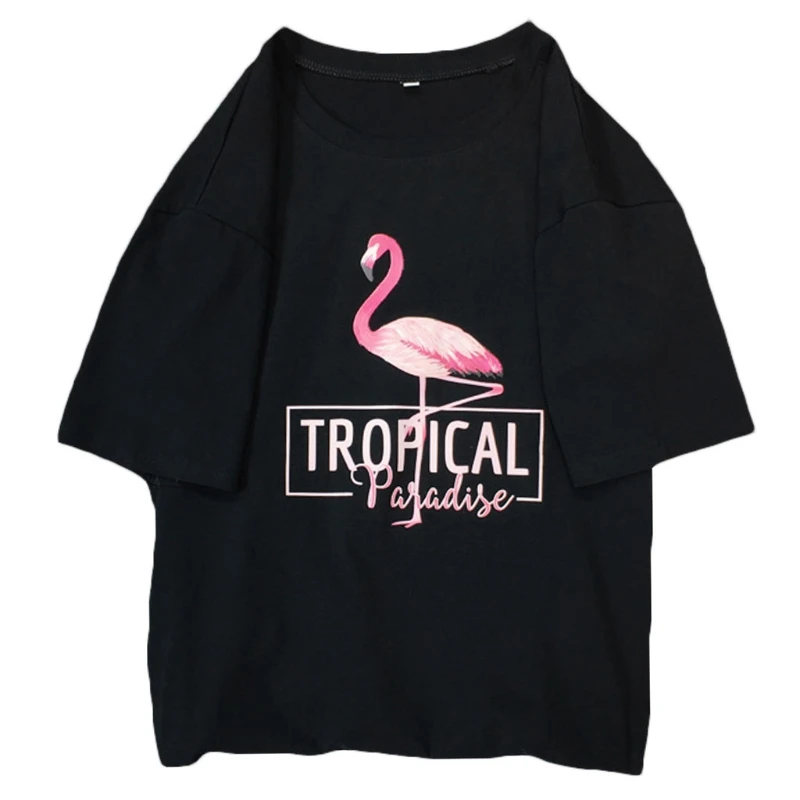 KLV Women's Flamingos Printing Cotton Short Sleeve T Shirts Summer BF T-Shirt Tops
KLV Women's Flamingos Printing Cotton Short Sleeve T Shirts Summer BF T-Shirt Tops