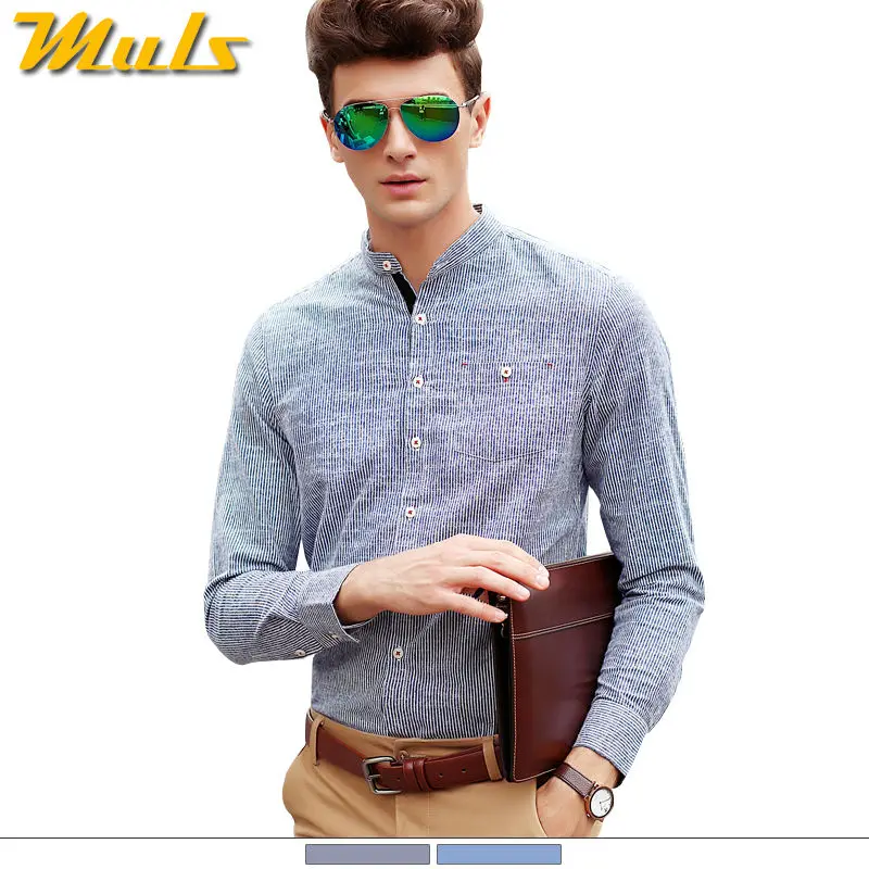 Drop shipping brand men's shirts cotton slim fit men's fitness long-sleeved striped shirts mandarin collar XXL 3XL 4XL 5XL 1566
Drop shipping brand men's shirts cotton slim fit men's fitness long-sleeved striped shirts mandarin collar XXL 3XL 4XL 5XL 1566