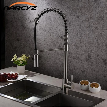 304 stainless steel hot and cold water kitchen spring faucet multi - functional European - style pull pumping basin faucet XT-6 
304 stainless steel hot and cold water kitchen spring faucet multi - functional European - style pull pumping basin faucet XT-6