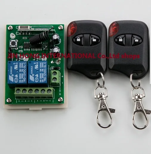 12V DC 2CH 10A Relay Wireless Remote Control Switch Receiver Transmitter Learning 315/433 Normally Open/Closed Door Access LED
12V DC 2CH 10A Relay Wireless Remote Control Switch Receiver Transmitter Learning 315/433 Normally Open/Closed Door Access LED