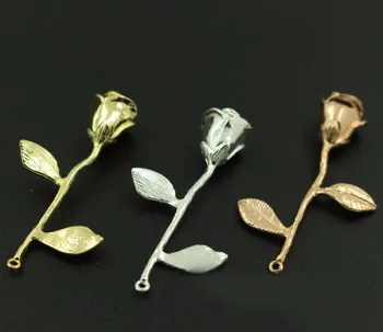 Rose Flower Leaf Branch Charms Pendants Brass Metal Die Casting Findings DIY Jewelry Accessories
Rose Flower Leaf Branch Charms Pendants Brass Metal Die Casting Findings DIY Jewelry Accessories