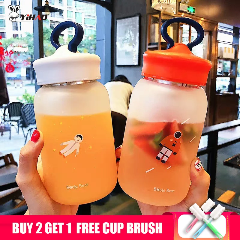 YiHAO 460ml Scrub Glass Space Water Bottles Student Portable With Tea Compartment Mobile Phone Holder Cute Hand Water Bottle
YiHAO 460ml Scrub Glass Space Water Bottles Student Portable With Tea Compartment Mobile Phone Holder Cute Hand Water Bottle
