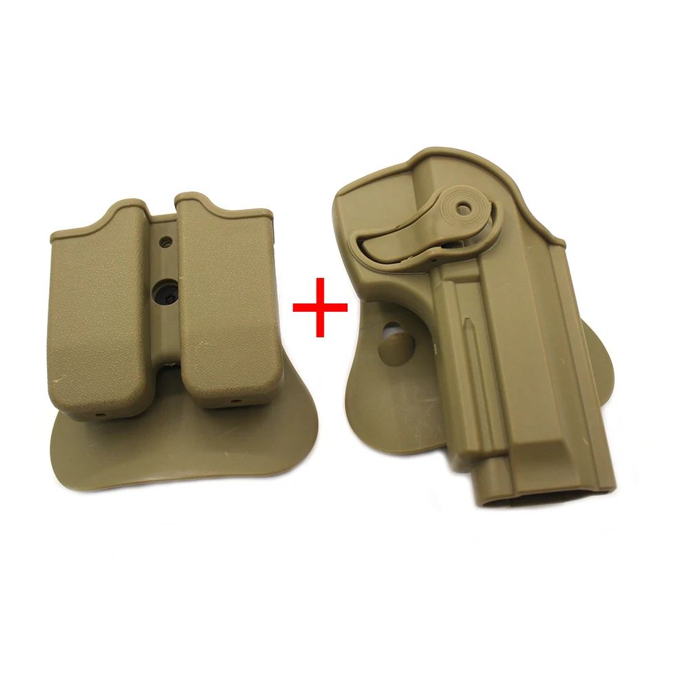 Tactical holster outdoor hunting Polymer Retention Roto Holster & double magazine holster Fit Beretta 92/96/M9
Tactical holster outdoor hunting Polymer Retention Roto Holster & double magazine holster Fit Beretta 92/96/M9