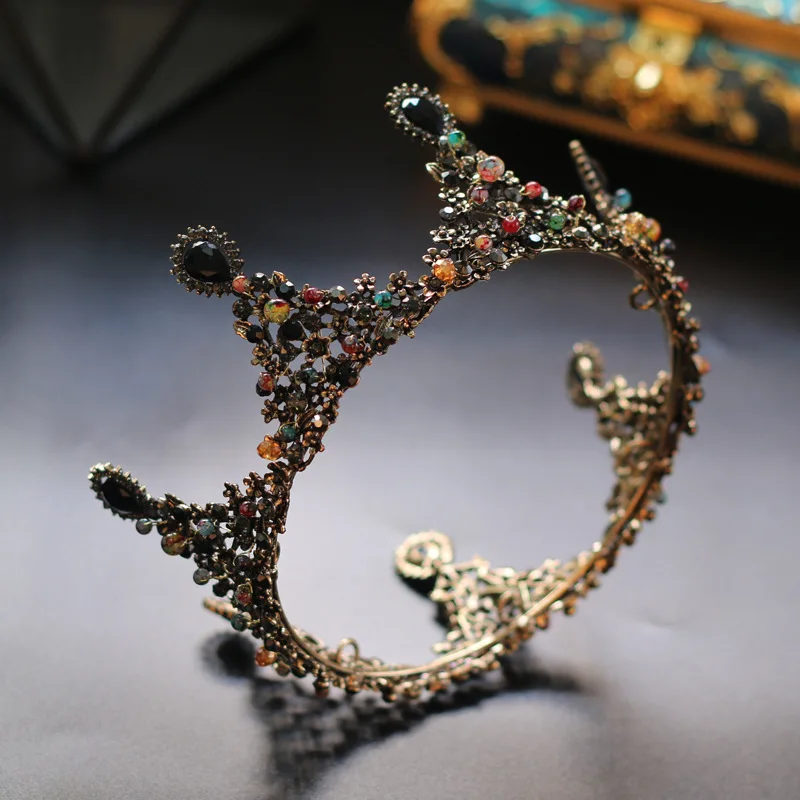 KMVEXO Vintage Gold Handmade Colorful Beads Full Round Queen King Tiara Pageant Headpiece Bridal Crown Wedding Hair Jewelry Gift
KMVEXO Vintage Gold Handmade Colorful Beads Full Round Queen King Tiara Pageant Headpiece Bridal Crown Wedding Hair Jewelry Gift