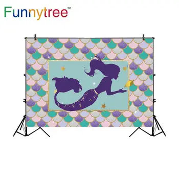 Funnytree new photographic background Mermaid fish scale children fairy tale star colorful computer Printing Backdrop for baby
Funnytree new photographic background Mermaid fish scale children fairy tale star colorful computer Printing Backdrop for baby