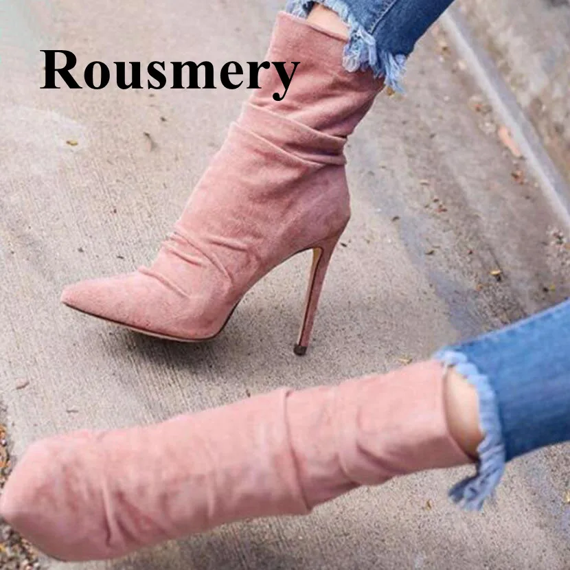 2018 Hottest Fashion Pointed Toe Thin High Heel Flock Solid Rear Zipper Elastic Fabric Spring And Autumn Women Boots Normal Size
2018 Hottest Fashion Pointed Toe Thin High Heel Flock Solid Rear Zipper Elastic Fabric Spring And Autumn Women Boots Normal Size