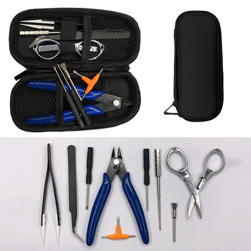 New NEW Mini Vape DIY Tool Bag Tweezers Pliers Kit Coil Jig Winding For Packing Electronic Cigarette Accessories for Ego elect
New NEW Mini Vape DIY Tool Bag Tweezers Pliers Kit Coil Jig Winding For Packing Electronic Cigarette Accessories for Ego elect
