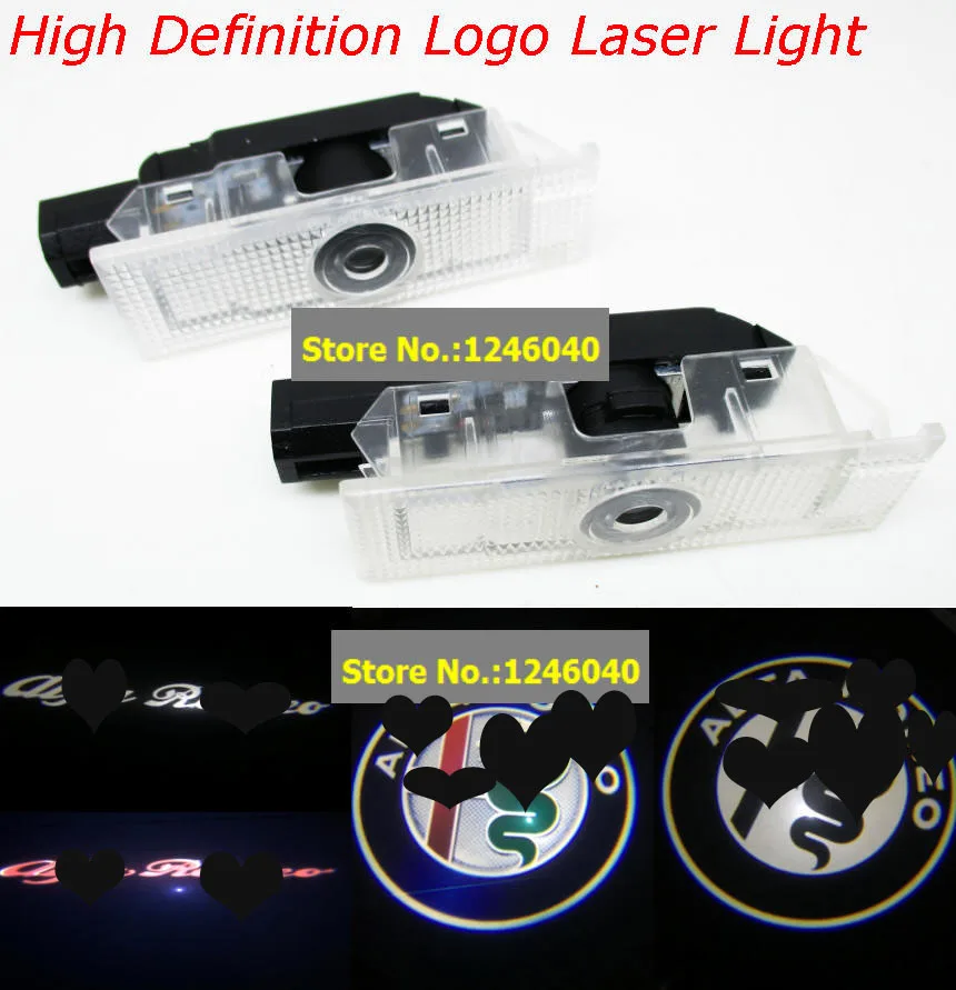 2PCS LED Car Door Welcome Light Logo Projector lens light lamp for Alfa Romeo 159 Giulia Giulietta Stelvio Mito Brera Spider
2PCS LED Car Door Welcome Light Logo Projector lens light lamp for Alfa Romeo 159 Giulia Giulietta Stelvio Mito Brera Spider