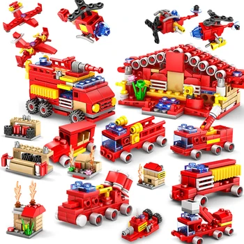 414PCS Fire Fighting 16in1 Trucks Car Helicopter Boat Building Blocks Compatible City Firefighter Figures Children Boys Toy
414PCS Fire Fighting 16in1 Trucks Car Helicopter Boat Building Blocks Compatible City Firefighter Figures Children Boys Toy
