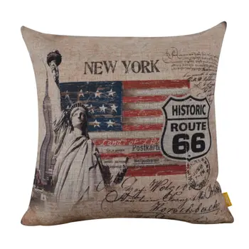 LINKWELL 45x45cm Retro New York Statue of Liberty USA Cushion Cover throw pillowcase Golden Gate American National Flag Route 66
LINKWELL 45x45cm Retro New York Statue of Liberty USA Cushion Cover throw pillowcase Golden Gate American National Flag Route 66