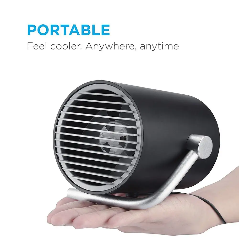 AUGIENB Portable Mini Desk Fan USB Rechargeable Cooling Fans Twin Turbo Blades Quiet 2 speed for Home Office Outdoor Black/White
AUGIENB Portable Mini Desk Fan USB Rechargeable Cooling Fans Twin Turbo Blades Quiet 2 speed for Home Office Outdoor Black/White
