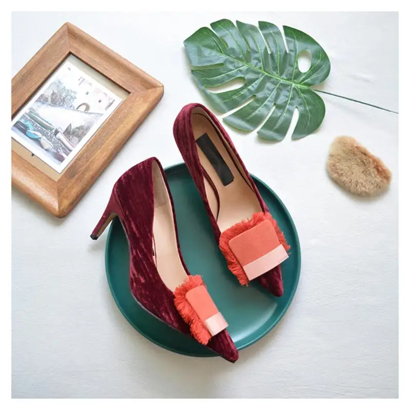 2019 Autumn New Design Pumps Shoes Woman Pointed Toe Solid Flock Shallow Fashion Ladies Party Shoes Sapato Feminino
2019 Autumn New Design Pumps Shoes Woman Pointed Toe Solid Flock Shallow Fashion Ladies Party Shoes Sapato Feminino