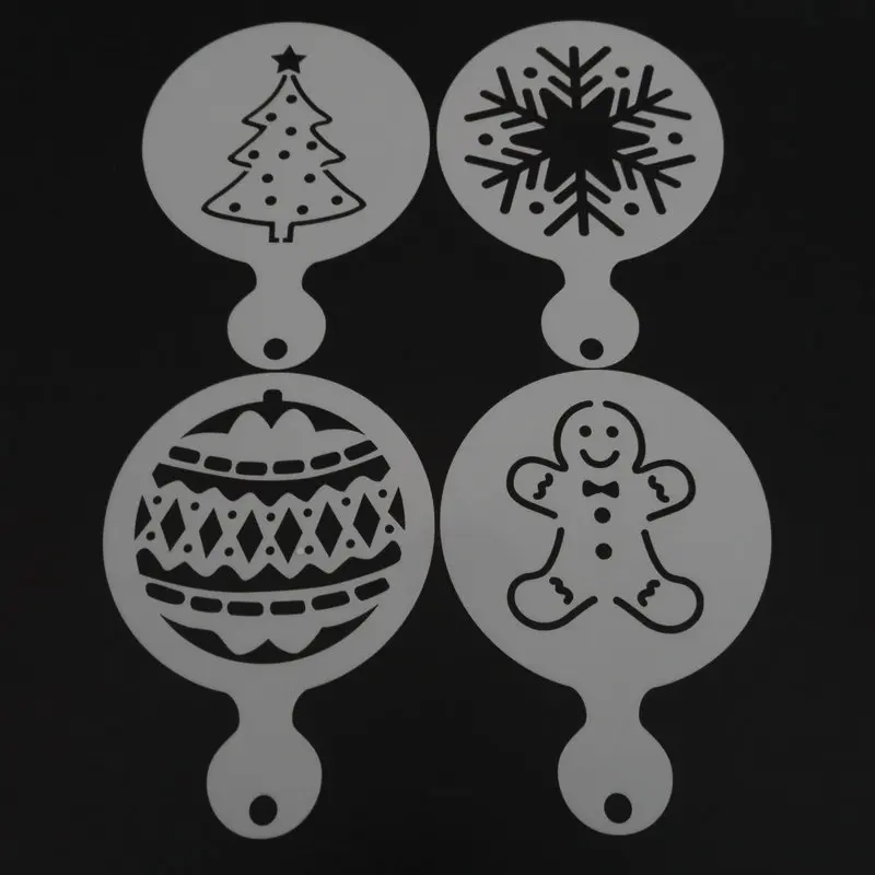 AMW 4pcs Christmas Tree Snowflake Gingerbread Man Cupcake Stencil Cookie Coffee Milk Cappuccino Template Mold
AMW 4pcs Christmas Tree Snowflake Gingerbread Man Cupcake Stencil Cookie Coffee Milk Cappuccino Template Mold