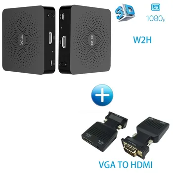 

MEASY WIRELESS HDMI W2H WIHD 60GHz Wireless HDMI extender transmitter and receiver kit up to 30M 100ft (W2H + VGA TO HDMI)