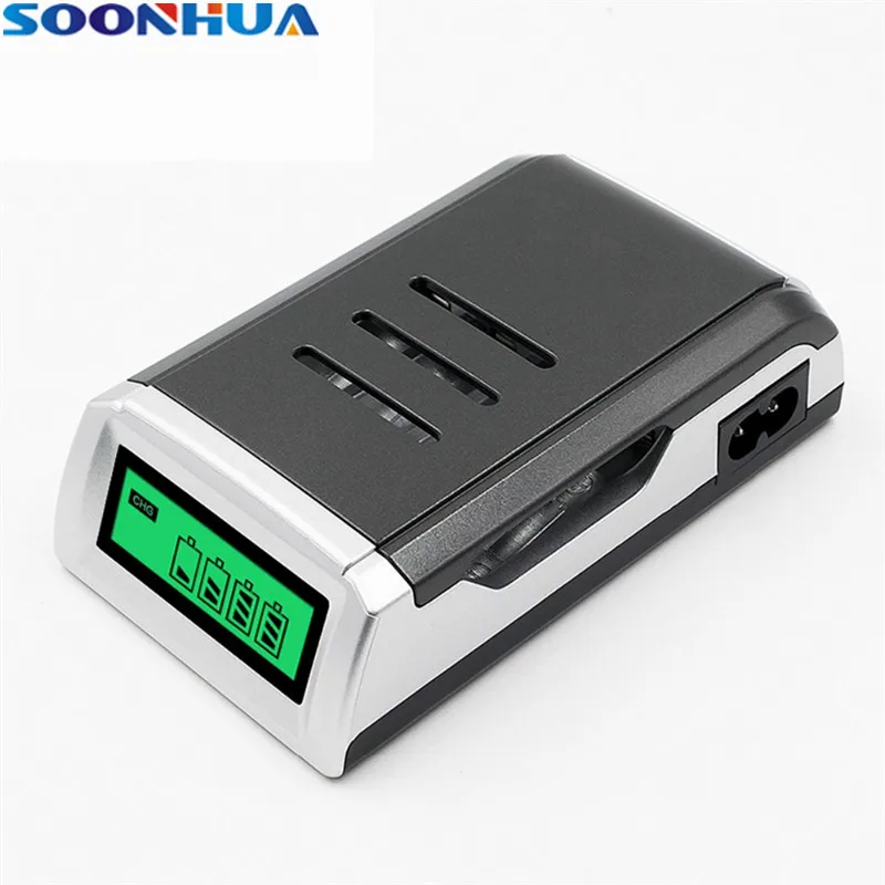 SOONHUA 4 Slots Intelligent Battery Charger Fast Charging Adapter With LCD Display US EU Plug For AA AAA NiCd NiMh C905W Battery
SOONHUA 4 Slots Intelligent Battery Charger Fast Charging Adapter With LCD Display US EU Plug For AA AAA NiCd NiMh C905W Battery