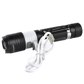 Rechargeable LED T6 Flashlight Torch Waterproof Outdoor Flashlight Adjustable Focus Zoomable Handheld Light Lamp 18650 Battery
Rechargeable LED T6 Flashlight Torch Waterproof Outdoor Flashlight Adjustable Focus Zoomable Handheld Light Lamp 18650 Battery