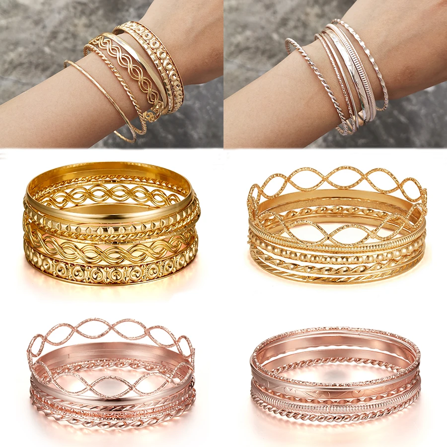 Belleper Indian Ethnic Alloy Combination Bracelet 6PC/SET Trendy Gold Plated Bangles Bracelets Big Circle Bangle Jewelry Gifts
Belleper Indian Ethnic Alloy Combination Bracelet 6PC/SET Trendy Gold Plated Bangles Bracelets Big Circle Bangle Jewelry Gifts