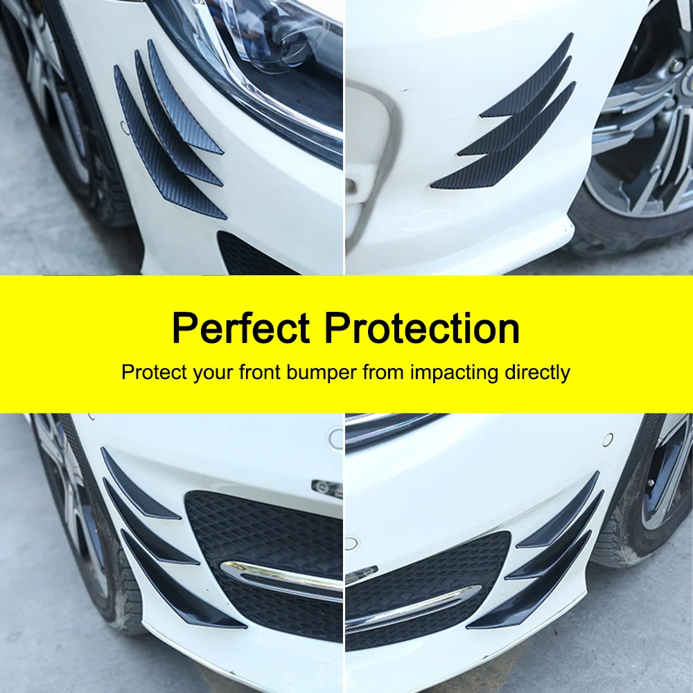 6pcs/lot Black Carbon Fiber Fit Front Bumper Lip Splitter Fin Air Knife Auto Body Kit Spoiler Canards Valence Chin Car Styling
6pcs/lot Black Carbon Fiber Fit Front Bumper Lip Splitter Fin Air Knife Auto Body Kit Spoiler Canards Valence Chin Car Styling