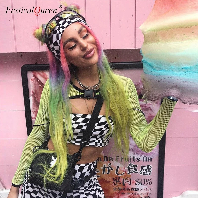 Neon Green Mesh Long Sleeve Crop Top Women Sexy See Through Buckle T Shirts 2019 Fashion Summer Autumn Streetwear tshirt Top
Neon Green Mesh Long Sleeve Crop Top Women Sexy See Through Buckle T Shirts 2019 Fashion Summer Autumn Streetwear tshirt Top
