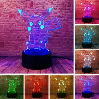3D LED Anime Pocket Monsters Pikachu Pokemon Go Action Figure Night Lights Table Lamp 7 Color Change Child Kids Baby Toys Gifts
3D LED Anime Pocket Monsters Pikachu Pokemon Go Action Figure Night Lights Table Lamp 7 Color Change Child Kids Baby Toys Gifts