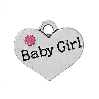 DoreenBeads Charm Pendants Heart Silver color Message "Baby Girl"Carved Pink Rhinestone 17.0mm x 15.0mm,20 PCs
DoreenBeads Charm Pendants Heart Silver color Message "Baby Girl"Carved Pink Rhinestone 17.0mm x 15.0mm,20 PCs