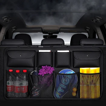 High quality PU leather Car Rear Seat Back Storage Bag Multi-use Car Trunk Organizer Auto Stowing Tidying Interior Accessories
High quality PU leather Car Rear Seat Back Storage Bag Multi-use Car Trunk Organizer Auto Stowing Tidying Interior Accessories