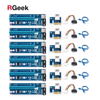 PCIe PCI-E Riser Card 1X to 16X USB 3.0 Cable Extender Graphic Card Adapter SATA 15Pin to 4Pin Power Cable for BTC Miner Machine
PCIe PCI-E Riser Card 1X to 16X USB 3.0 Cable Extender Graphic Card Adapter SATA 15Pin to 4Pin Power Cable for BTC Miner Machine