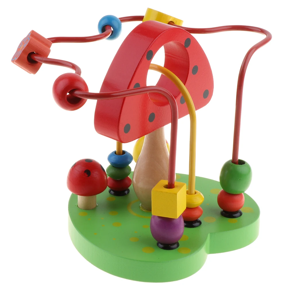 Mini Wooden Bead Maze Toy for Toddlers Early Development Education