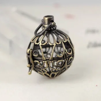 Antique Bronze Brushed Brass Wish Prayer Box Filigree Hollow Chiming Ball Locket Cage Pendant Jewelry Findings Craft Wholesale
Antique Bronze Brushed Brass Wish Prayer Box Filigree Hollow Chiming Ball Locket Cage Pendant Jewelry Findings Craft Wholesale