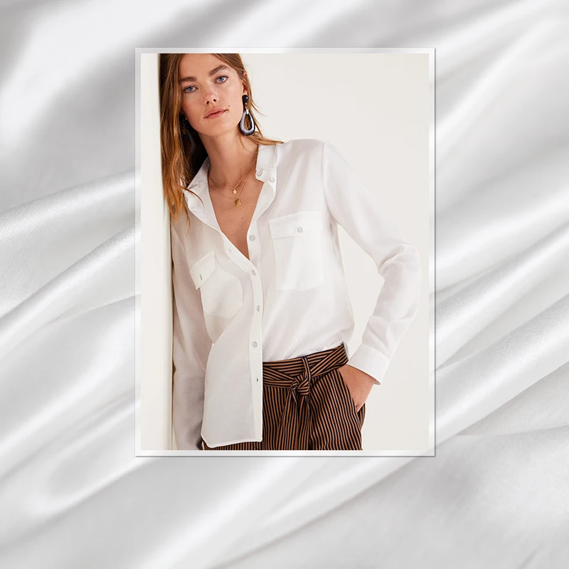 Pearlsilk 12momme ширина 140 см белый цвет шелк хлопок сатин одежда летняя подкладка ткань