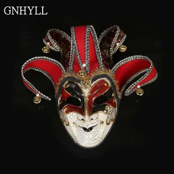 GNHYLL Newly high-end Venetian masquerade mask mask Europe and the United States Halloween clown mask show supplies
GNHYLL Newly high-end Venetian masquerade mask mask Europe and the United States Halloween clown mask show supplies