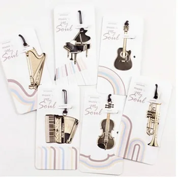 60PCS/LOT 6 Styles New Creative musical instrument designs Metal Bookmark/Gold Book marks
60PCS/LOT 6 Styles New Creative musical instrument designs Metal Bookmark/Gold Book marks