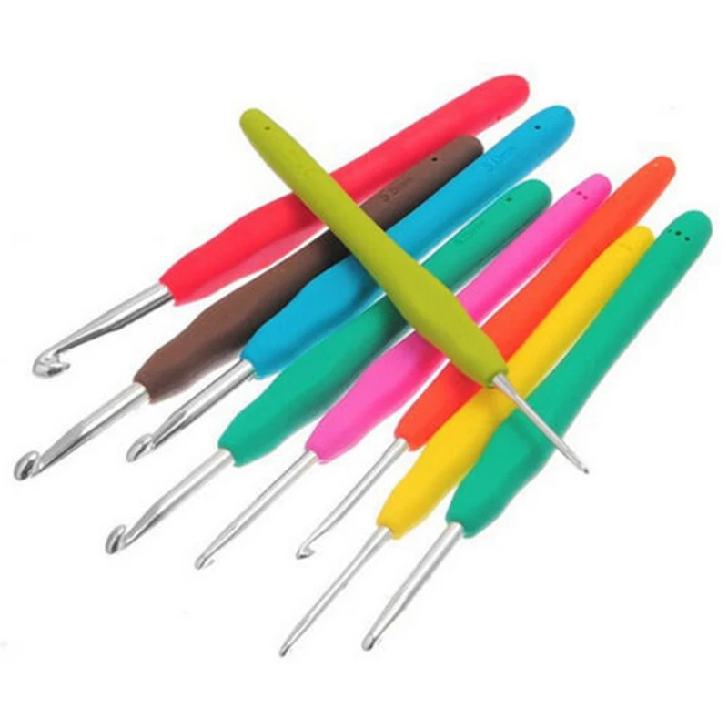 9pcs Crochet Hooks 9 Sizes 2~6mm Colorful Silicone Handle Crochet Hooks Knitting Needles Kit Aluminum Ergonomic Crochet Needles
9pcs Crochet Hooks 9 Sizes 2~6mm Colorful Silicone Handle Crochet Hooks Knitting Needles Kit Aluminum Ergonomic Crochet Needles