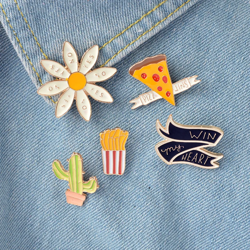 Pizza Wins Win My Heart YES NO Flower Cactus French Fries Brooch Metal Cartoon Button Pins Bag T-shirt Jackets Pin Badge Jewelry
Pizza Wins Win My Heart YES NO Flower Cactus French Fries Brooch Metal Cartoon Button Pins Bag T-shirt Jackets Pin Badge Jewelry