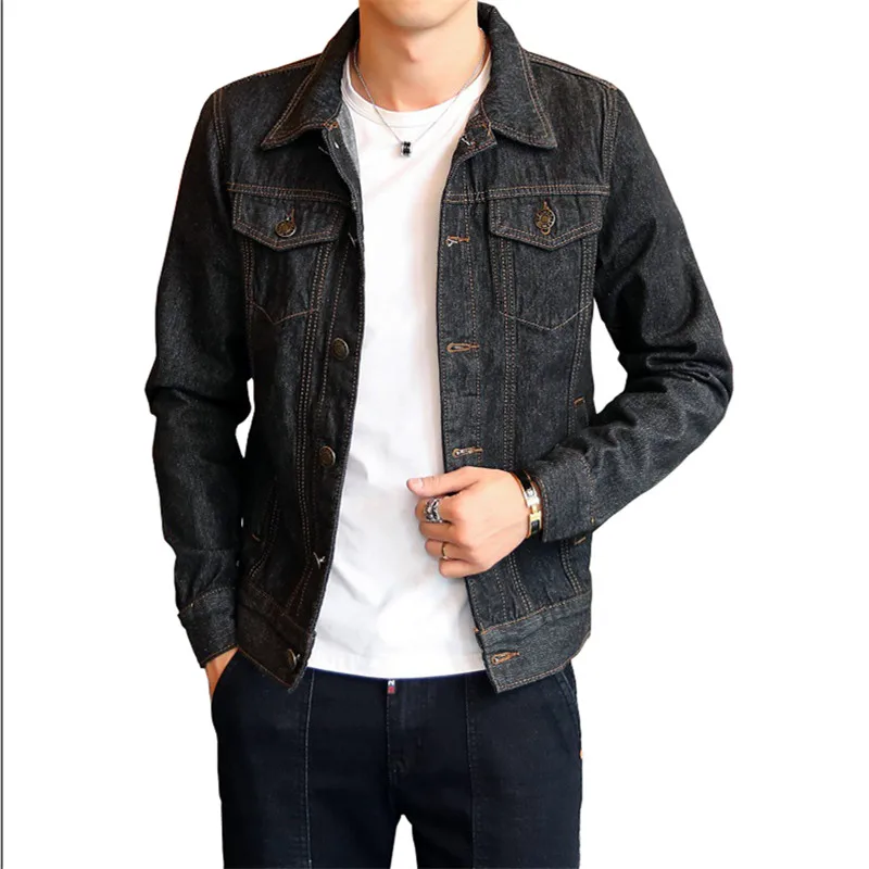 Solid Casual Slim Mens Denim Jacket Plus Size Bomber Jacket Men High Quality Cowboy Men's Jean Jackets Chaqueta Hombre clothes
Solid Casual Slim Mens Denim Jacket Plus Size Bomber Jacket Men High Quality Cowboy Men's Jean Jackets Chaqueta Hombre clothes